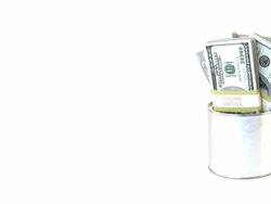 Cash money and jar bank. 100 dollar banknotes. Financial. Stock Footage