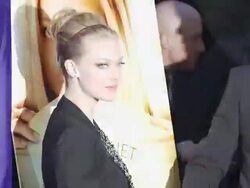 Amanda Seyfried and Dominic Cooper at the Premiere Of 'Letters To Juliet' - 9th Annual Tribeca Film Festival at New York NY. (Footage by WireImage Video/GettyImages) Stock Footage