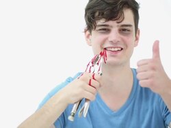 HD: Young Man With Toothache Stock Footage