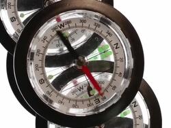 Magnetic compasses Stock Footage