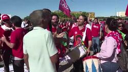 VOICED : Manifestacion en Brasilia en apoyo a Rousseff y Lula News Clip