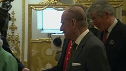 Queen & Prince Philip Greet Guests at Reception News Clip