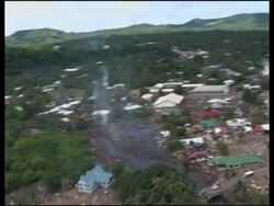 Aerials of aftermath, clean-up after deadly tsunami News Clip