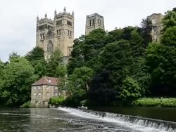 General Views of Durham Cathedral Stock Footage
