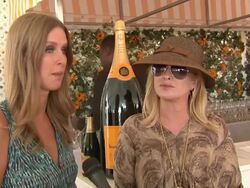 INTERVIEW: Kathy and Nikki Hilton talk about coming out to the event at the The Fourth Annual Veuve Clicquot Polo Classic at New York NY.  Stock Footage