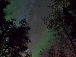 WS T/L View of Aurora / Yellowknife, Northwest Territories, South Korea Stock Footage