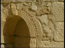 Main church, beginning of Christianity in Nabataean city Ovdat, Israel Stock Footage