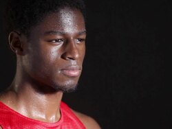 Portriat of male athlete Stock Footage