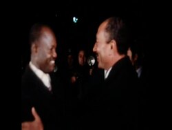 SYND  20-2-73 CHAD PRESIDENT TOMBALBAYE ARRIVES EGYPT News Clip