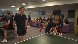 Wimbledon Ball Boys and Girls Playing Table Tennis News Clip
