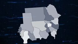 Sudan network map Stock Footage