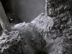 Breaking Up Rock With A Jackhammer (Super Slow Motion) Stock Footage