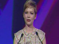 SPEECH: Michelle Williams on Marilyn Monroe at The 23rd Annual Palm Springs International Film Festival Awards Gala on 01/07/2012 in Palm Springs, CA. Stock Footage