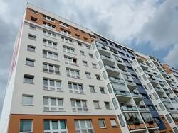 Apartment house - time lapse Stock Footage