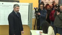 CLEAN : Italy: CasaPound leader Simone di Stefano votes in Rome News Clip