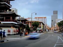 Singapore Temple Twilight Stock Footage