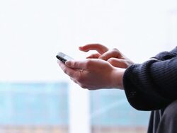  CU Hands of businesswoman using PDA / Seattle, Washington, United States Stock Footage