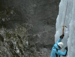 HD TIME-LAPSE: Ice climbing Stock Footage