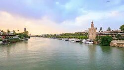 Time Lapse : Golden Tower in Sevilla Spain Stock Footage