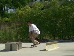 Skateboarding Frontside Nose Grind Stock Footage