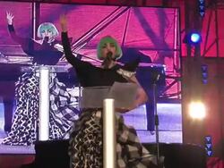 Lady Gaga Performs at Europride Stock Footage