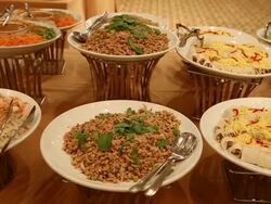 HD VDO : Food waiting for wedding ceremony, dolly shot Stock Footage