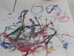 Learning watercolor 4 - HD 30F Stock Footage