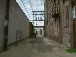 MS Shot of alley / Memphis, Tennessee, United States Stock Footage