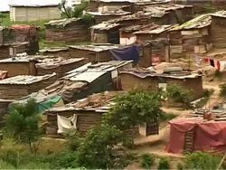 African Slum Shack Houses 3 Stock Footage