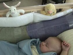 (HD1080i) Safety and Protection - Sleeping Baby Stock Footage