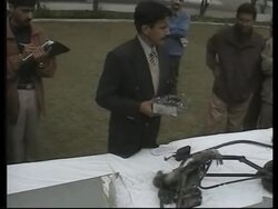 India shows debris from alleged unmanned Pakistani spy plane it shot down News Clip