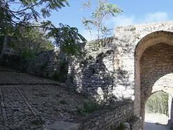 Erice, the Cyclopic walls, Spada gate Stock Footage