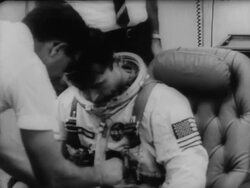 Gemini X Pilots Prepare for Space Launch Stock Footage