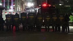 CLEAN : Police clash with protesters in Brazil demo News Clip