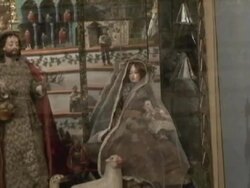 Newly discovered nativity scene enchants Ecuador Stock Footage