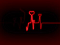 pulse with heart Stock Footage