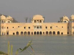 Block Shot Lake Palace Jaipur Rajasthan India Stock Footage