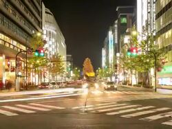 Street of busy Kyoto Stock Footage