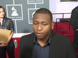 INTERVIEW: Boy Wonder on being happy that Canadian artists like Justin Bieber & Drake are representing at the 53rd GRAMMY Awards - Arrivals Part 3 at Los Angeles CA. (Footage by WireImage Video/GettyImages) Stock Footage