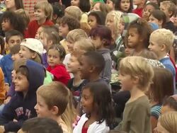 ATMOSPHERE: Children at the Jonas Brothers Surprise 25 Teachers with $25,000 in School Supplies on Behalf of OfficeMax's 'A Day Made Better' Cause! at Los Angeles CA. (Footage by WireImage Video/GettyImages) Stock Footage