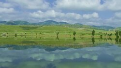 Hd video rippling reflections Colorado Chatfield State Park mountain waters Stock Footage