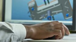 CU Engineer Examining A Plan For The Mould Stock Footage