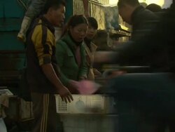 Fish market in action in Beijing, China News Clip
