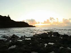 Sunset By the Ocean in Canary Islands, HD Video Stock Footage
