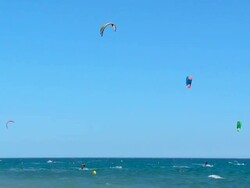 Kite surfing, Spain Stock Footage
