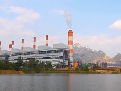 Big Power Plant Zoom Out Stock Footage