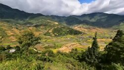 time lapse of terraced rice field in Tule Village Stock Footage