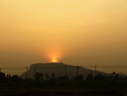 Sunset at mountain Stock Footage