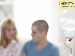 HD: Young Man Having Chemotherapy at home. Stock Footage