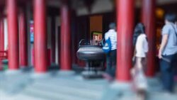 Chinese Temple in Singapore. Time Lapse Stock Footage